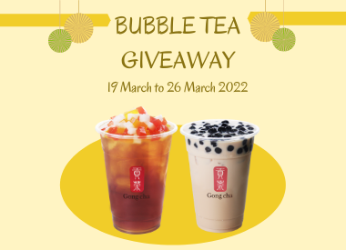 Hougang Mall - Gong Cha Bubble Tea Giveaway